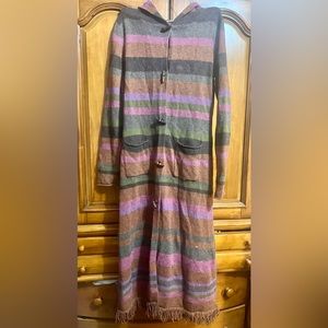 Sundance long lambswool hoodie Toggle duster.